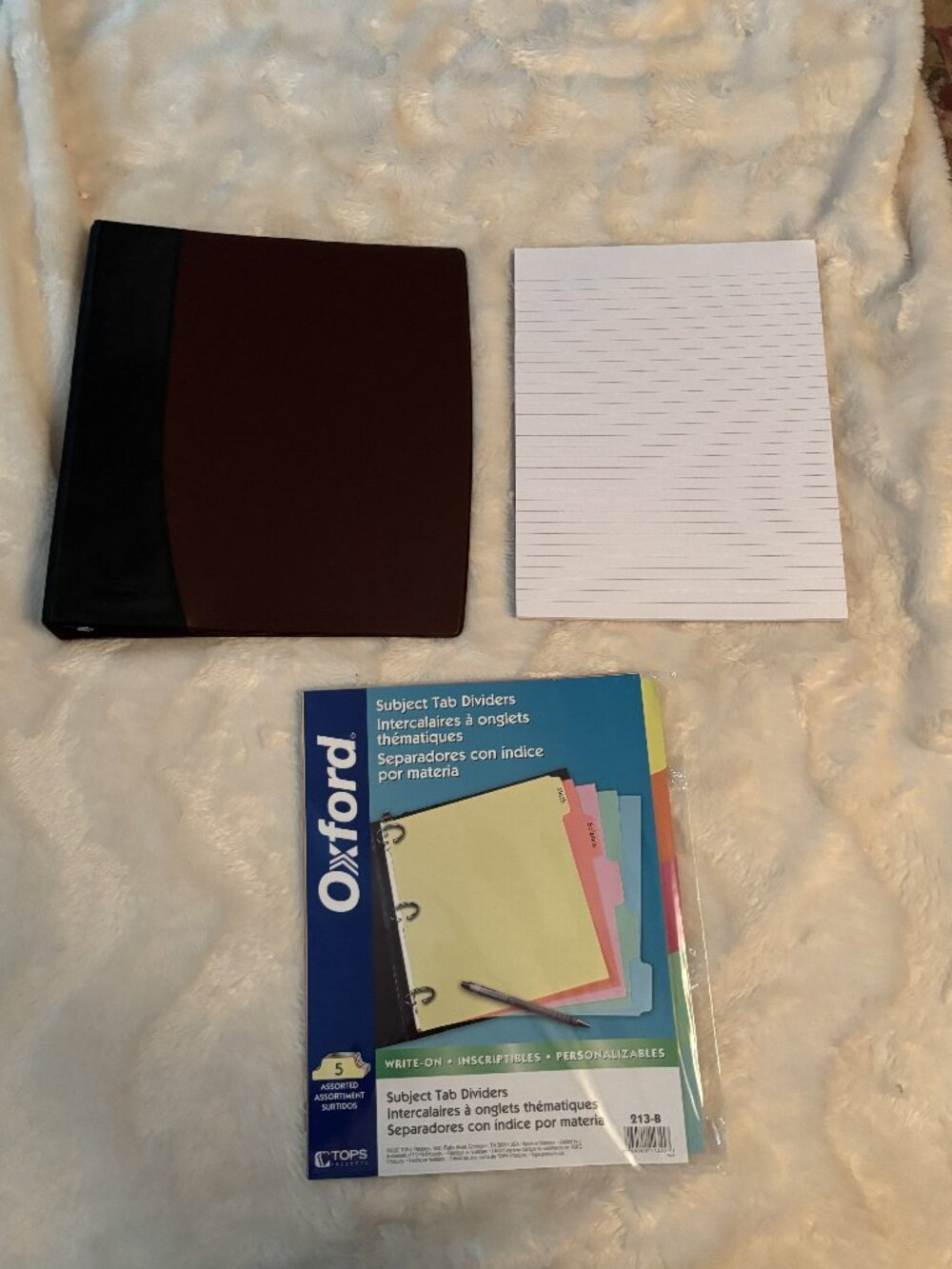 School Supplies Wilson Jones 1" Ring Binder Oxford Subject Divider Paper Pad